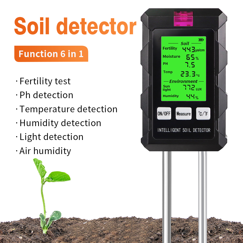 Ph Meter Digital Water Tester - 6 in 1 디지털 토양 테스터