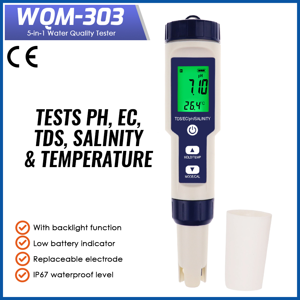 Ph Meter Digital Water Tester - 5 IN 1 PH 온도 TDS
